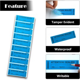 Stamp Evident - Void, Sealed Warranty Sticker, Security Label 25 x 85 mm (Blue)