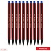 NATARAJ Classic Fine Point BLUE Ballpoint Pens (10 x 0.7mm