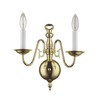Livex Lighting 5002-02 Williamsburg 2 Light Polished Brass Wall Sconce