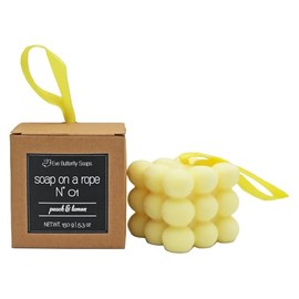 Soap on a Rope Nr. 01 - Peach & Lemon - | Massageseife mit Band, Duft nach Pfirsich und Zitrone