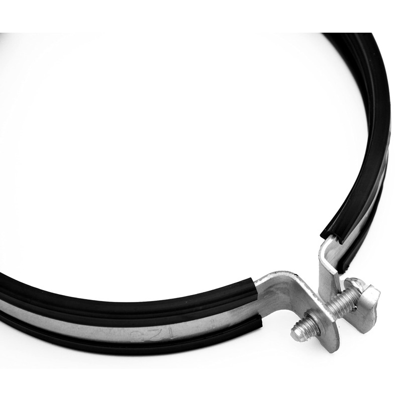 H&C VENT Galvanised Pipe Clamp Diameter 160 mm with Rubber