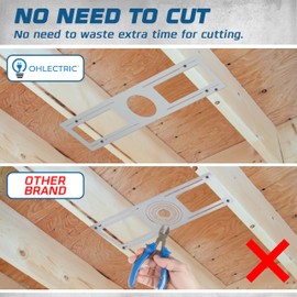 OHLECTRIC 6 Pack - 4 Inch New Construction Rough-in Plate for LED Downlight – Slim Steel Plate/Bracket – Guide for Electrician & Drywaller