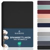 BARBONS Fitted Sheet 90 x 200 cm, 100% Cotton Fitted