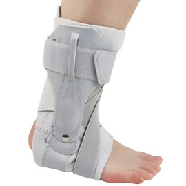 Tiny Chou Ankle Brace for Sprained Ankle, Plantar Fasciitis Relief Achilles Tendonitis Brace, Ankle Splint Wrap Support Brace for Women Men, Ankle Stabilizer for Injury Recovery (Grey, Medium)