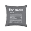 Nutritional Fish Sticks Fact Funny Thanksgiving Christmas Throw Pillow, 16x16,