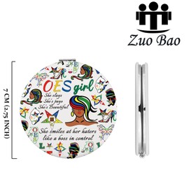 Zuo Bao OES Sorority Women Gift OES Makeup Mirror Destined to Shine Travel Mirror (OES)
