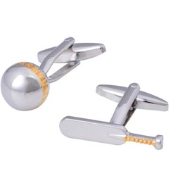 Goodygold Cufflinks Unique Sports Cricket Bat Ball Shape Mens Outfit Accessories