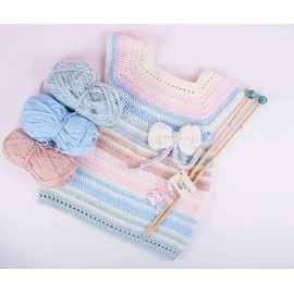 2 Skein La Mia Baby Boom, 100% Antipilling Soft Acrylic Yarn, Each 100 g (3.5 oz) / 250 m (273 Yards), Weight 3-Turkish Yarn (Yellow)