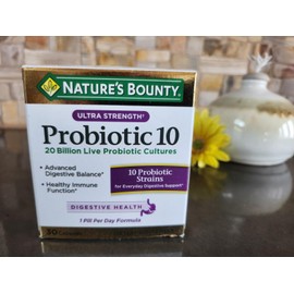Nature’s Bounty Nature's Bounty Probiotic 10 Ultra Strength 20 Billion cultures  Pack of 30 caps