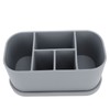 Silicone Toothbrush Toothpaste Holder Multipurpose 5 Slots Drainage Holes Bathroom