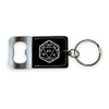 Keychain - Bottle Opener - D20 - Leather (Black/Silver)