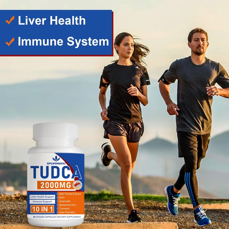 Spliferkou 2000mg Tudca Liver Support Supplement, Tudca Bile Salt with