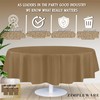 ZIMPLEWARE Premium Gold Plastic Table Cloth Disposable (6 Pack) Round
