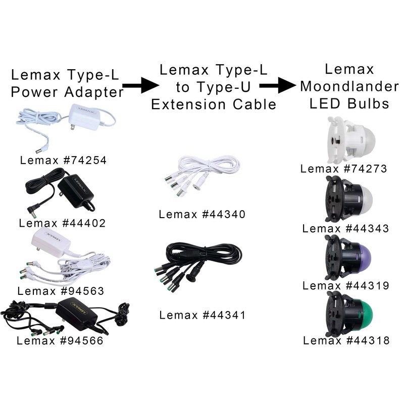 Lemax LED Bulb Moonlander, Black #44343