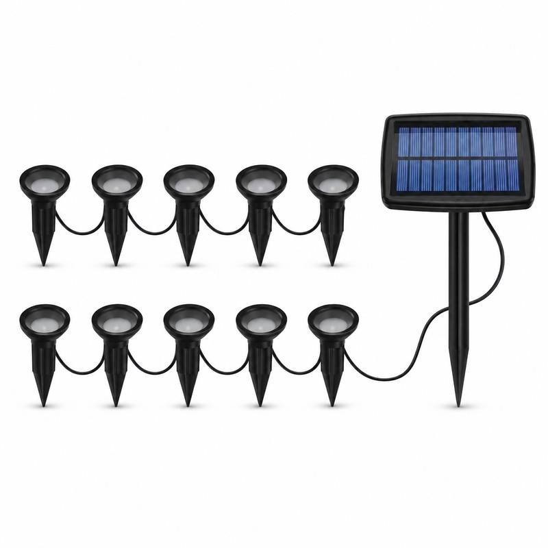 10-Pack Outdoor Solar Landscape Lights with IP65 Water Resistance