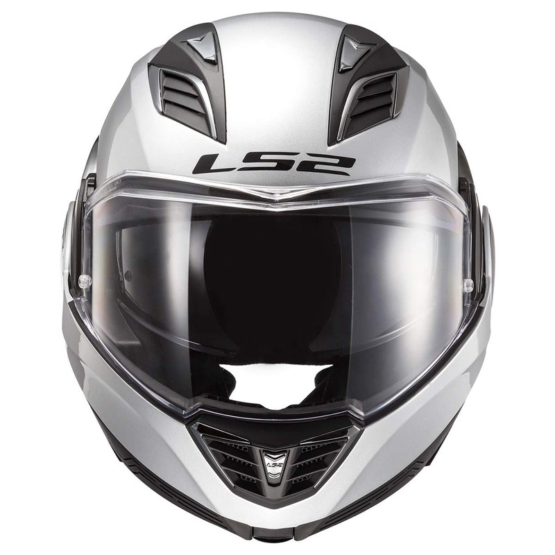 LS2 Helmets Valiant II Modular Helmet (Gloss Silver - X-Small)