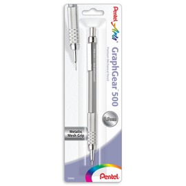 Pentel Arts GraphGear 500 Premium Drafting Pencil, 0.9mm, Gray Barrel, 1-Pack (PG529NPABP)