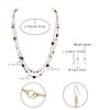 Flyonce 2 Layer Beaded Long Necklace for Women, Boho Strand