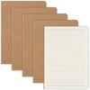ZCZN A5 Notebook, 5 Pack Kraft Cover Lined Notebooks, 60