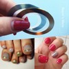 20 Pcs Glitter Gold Silver Nail Art Striping Tape Line
