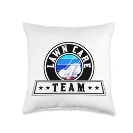 Lawn Care Team Cut Grass Mowing Mower Throw Pillow