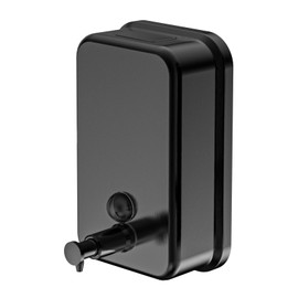 interhasa!Commercial Soap Dispenser Wall Mount,304 Stainless Steel Soap Dispenser Brushed Hand Soap Dispenser Commercial Liquid Soap Dispenser for Bathroom,Matte Black Colour,Vertical Style