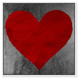 Fashion and Glam Wall Art Framed Canvas Prints 'Forever in Love' Hearts