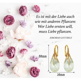 925 Silver Hanging Earrings with Austrian Crystal - Jewellery for Women and Girls - Pendant Earrings Ideal for Gifts for Women Ladies Silver Gold-Plated 24, Sterling Silver, Crystal