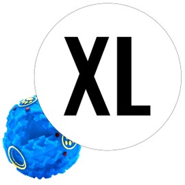 Petopedia 1 X DOG BALLS [10 cm] Interactive Dog Toys for Boredom | X-LARGE | GIGGLE TREAT DISPENSER Exciting Sound Dog Treat Toy Teeth Cleaning Bite Resistant Dog Chew toys (Blue)