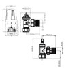 NRG 15mm Black TRV Thermostatic Radiator Valve + Lockshield Angled