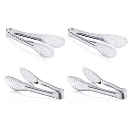 4 Pack Buffet Tongs, Stainless Steel Food Tong Serving Tong 9inch