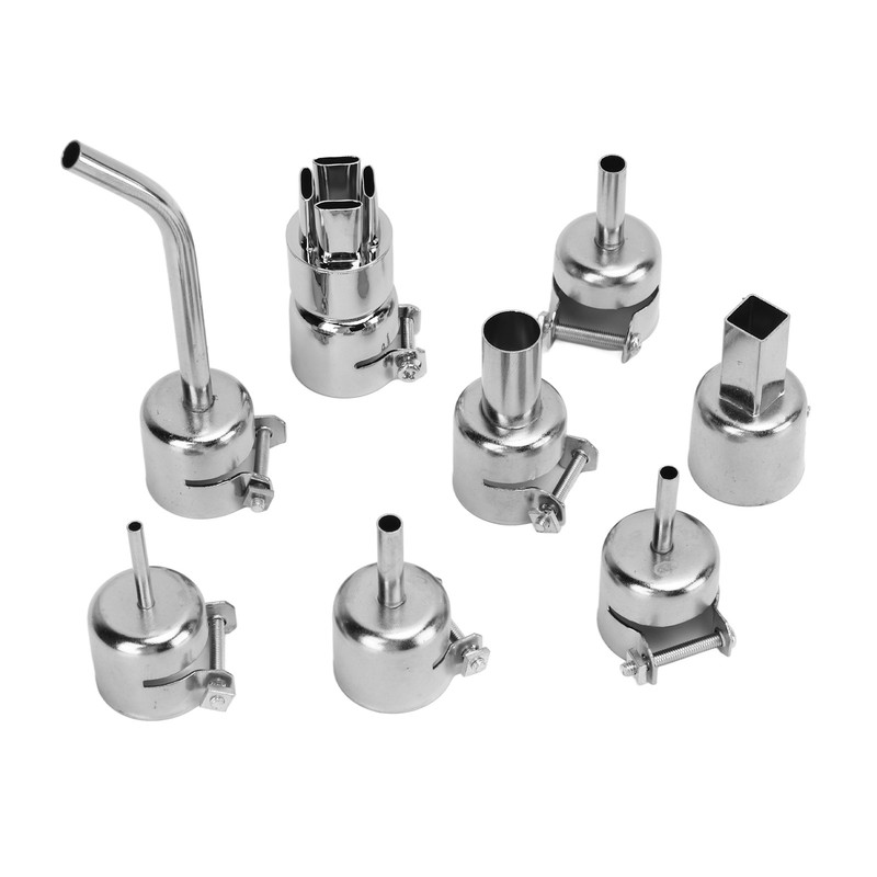 8PCS Hot Air Gun Nozzle Zinc Alloy Desoldering Nozzle Assortment