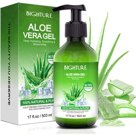 Gel De Aloe Vera Para La Cara - Gel De Aloe Vera Orgánico De Aloe Vera 100% Puro Uso Para Piel Quemaduras Solares Aliviar, Calmante Y Reafirmante