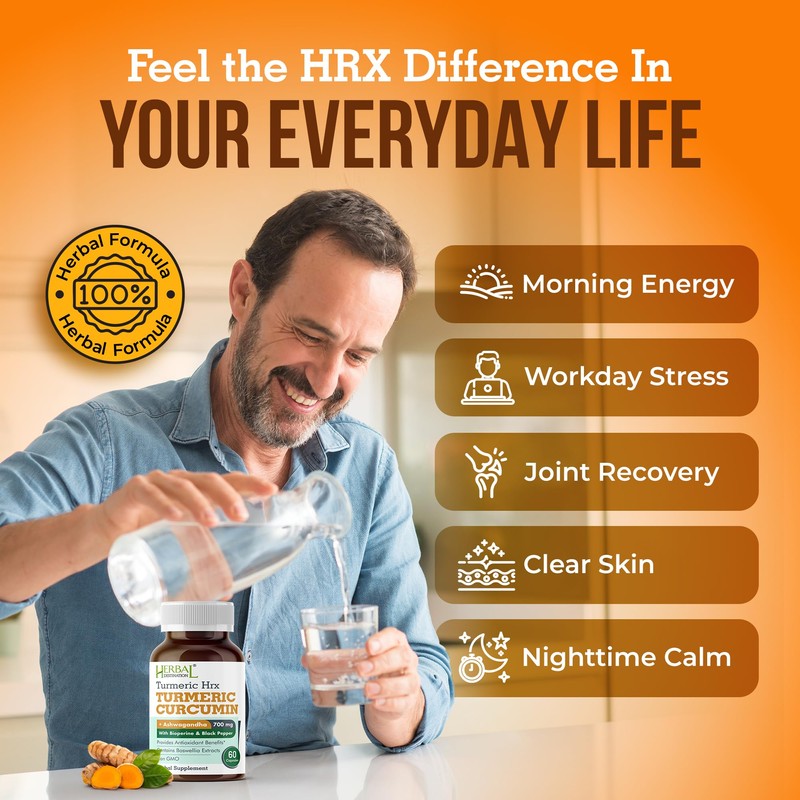 Herbal Destination Turmeric Supplement Hrx- Immune Supplement, Metabolism Booster Joint