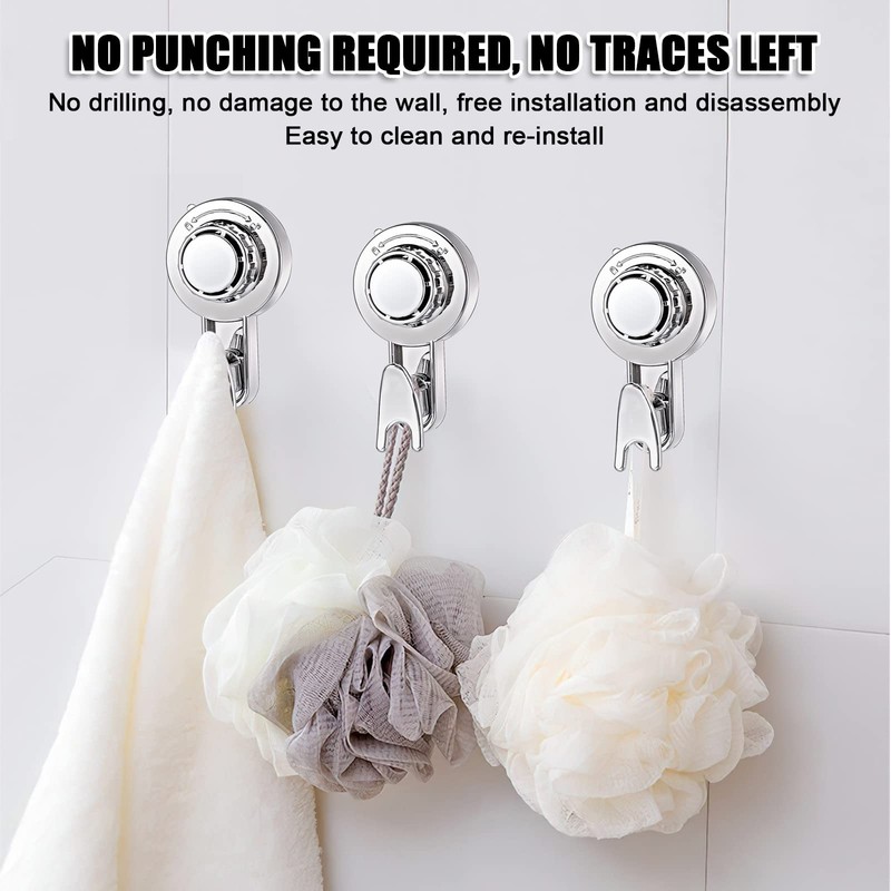 OOTSR Pack of 2 Vacuum Suction Cup Hooks Kitchen Suction