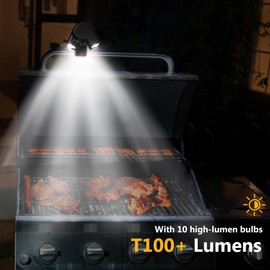 lfcforldx Grill Light BBQ Grilling Accessories - Bright Dual Lamp Head Smoker BBQ Accessories for Grill Handle, Outdoor Cooking Barbecue Accessories，Barbecues and Cycling Lighting, Gifts for Men