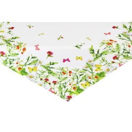KAMACA Meadow Flowers and Butterflies Series High-Quality Print Motif with Flowers An Eyecatcher in Spring Summer (Tablecloth 85 x 85 cm)