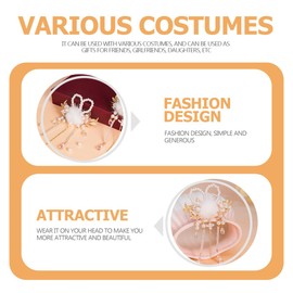 Baluue 1 Pair Chinese Tassel Pearls Hairpin Bunny Ear Hair Clip Barrette for Women and Durable and Design for Parties Weddings Cosplay and Everyday Use