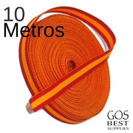 Spain Spanish Flag Ribbon 10m x 1cm Wide Cinta Bandera España