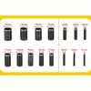 15-Size Round Hollow Punch Set for Leather Craft, Belts and