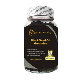 EILIN YHT Black Seed Oil Gummies 1000MG Immune System Support Supplement 60 Counts