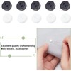 FINGERINSPIRE 800Pcs 6mm Mini Resin Buttons Black & White Resin