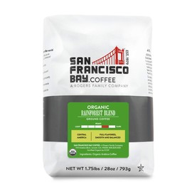 San Francisco Bay Ground Coffee - Organic Rainforest Blend (28oz Bag), Medium Dark Roast