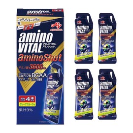 Ajinomoto Amino Vital, Amino Shot Grapefruit Flavor, 1.6 oz (43 g) x 4 Bags, Amino Acids, 3,600 mg, BCAA, Nutritional Jelly, Portable