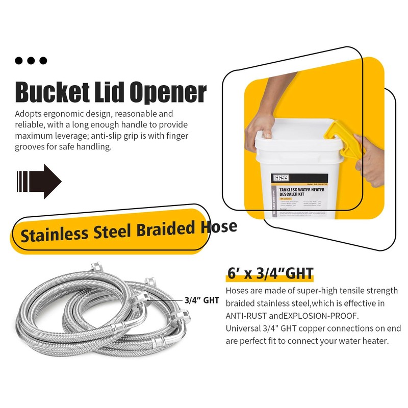 6699 Tankless Water Heater Flushing Kit Just add Vinegar Descaler