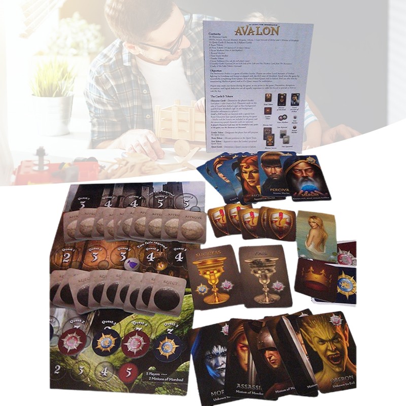 Children's Interactive Card Board Game Avalon Board Game Funny Avalon