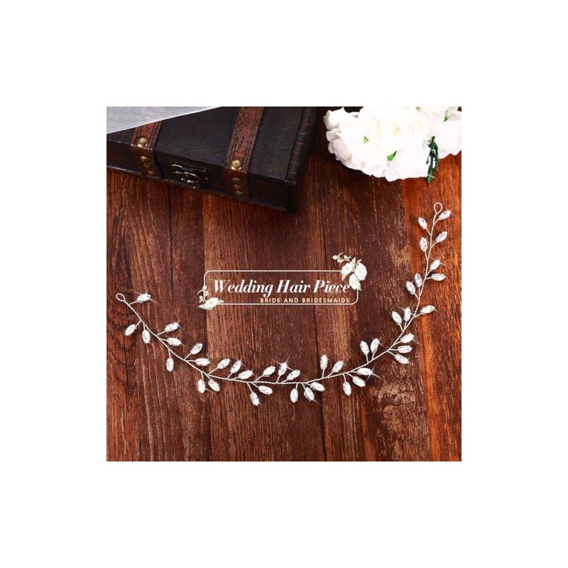 Asooll Adornos para El Cabello de Novia con Diamantes de