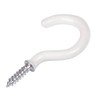 Merriway BH04764 (6 Pcs) Cup Hook White Plastic Coated 25