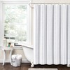 Lush Decor Hygge Stripe Shower Curtain, 72" x 72", Navy
