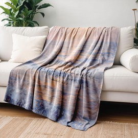 VRW When You Go Through Deep Waters I Will Be with You Christian Throw Blanket, Religious Gifts for Women, Bible Verse Ocean Blanket for Bedroom Living Room Couch Sofa, 50x60 Inches